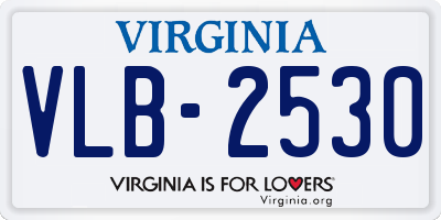 VA license plate VLB2530