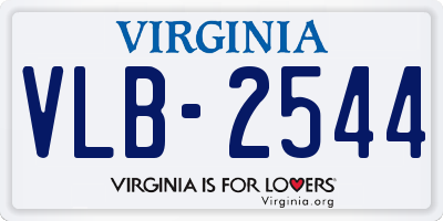 VA license plate VLB2544