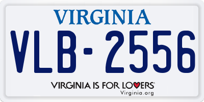 VA license plate VLB2556