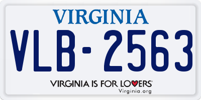VA license plate VLB2563
