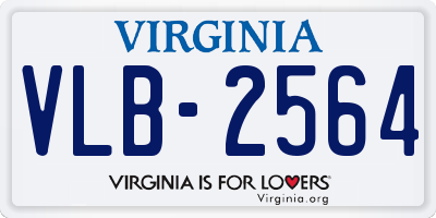 VA license plate VLB2564