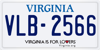 VA license plate VLB2566