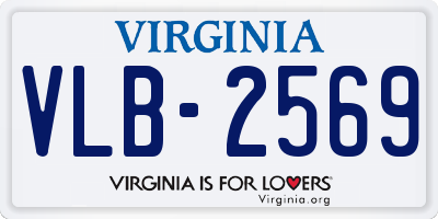 VA license plate VLB2569