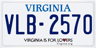 VA license plate VLB2570