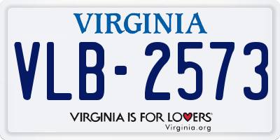 VA license plate VLB2573