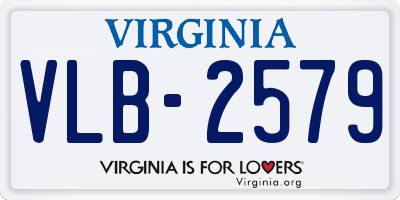VA license plate VLB2579
