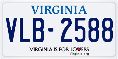 VA license plate VLB2588