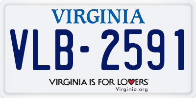 VA license plate VLB2591