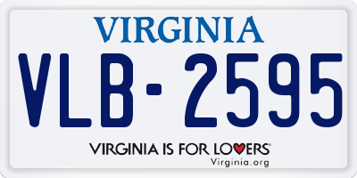 VA license plate VLB2595