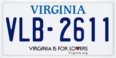 VA license plate VLB2611