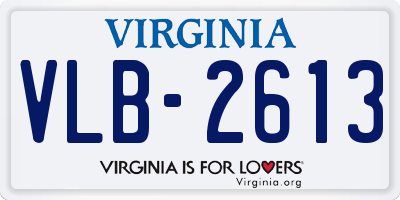 VA license plate VLB2613