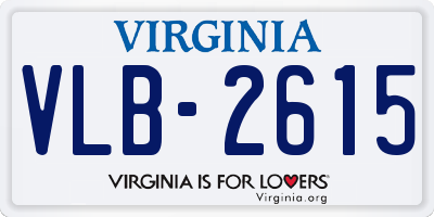 VA license plate VLB2615