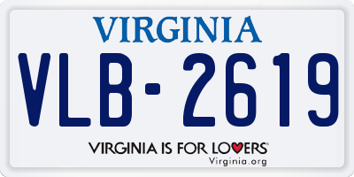 VA license plate VLB2619