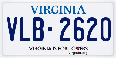 VA license plate VLB2620