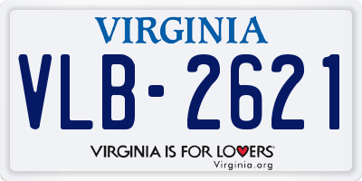 VA license plate VLB2621