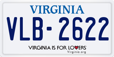 VA license plate VLB2622
