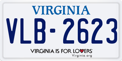 VA license plate VLB2623