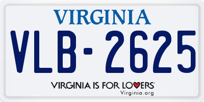 VA license plate VLB2625