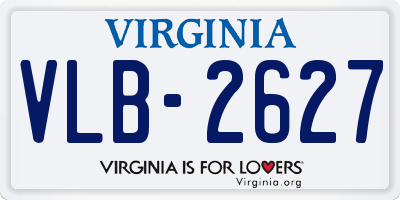 VA license plate VLB2627
