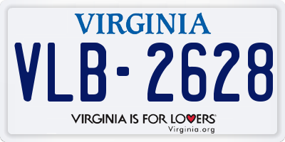 VA license plate VLB2628