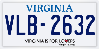 VA license plate VLB2632