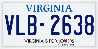 VA license plate VLB2638