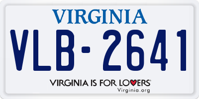 VA license plate VLB2641