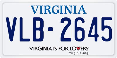 VA license plate VLB2645