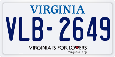VA license plate VLB2649