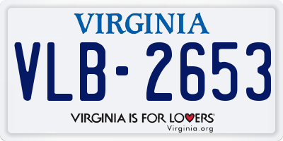 VA license plate VLB2653