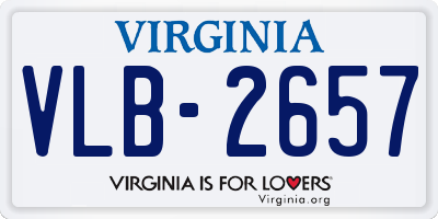 VA license plate VLB2657