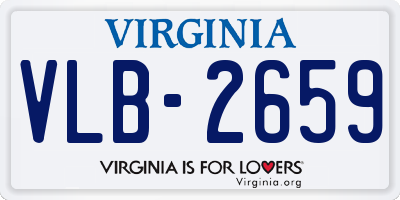 VA license plate VLB2659