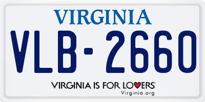 VA license plate VLB2660