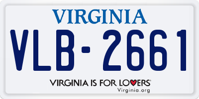 VA license plate VLB2661