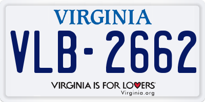 VA license plate VLB2662