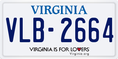 VA license plate VLB2664
