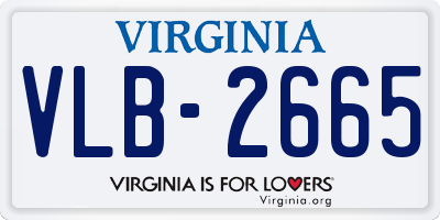 VA license plate VLB2665