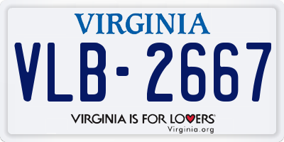 VA license plate VLB2667