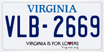 VA license plate VLB2669