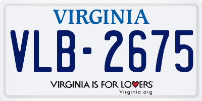 VA license plate VLB2675