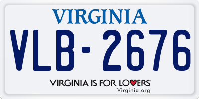 VA license plate VLB2676