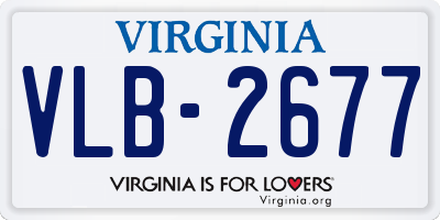 VA license plate VLB2677