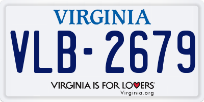 VA license plate VLB2679