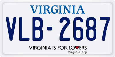 VA license plate VLB2687