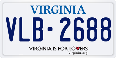 VA license plate VLB2688