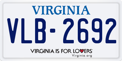 VA license plate VLB2692