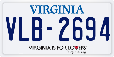 VA license plate VLB2694
