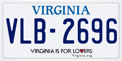 VA license plate VLB2696