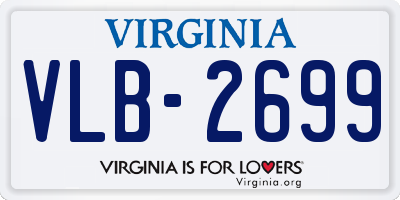 VA license plate VLB2699