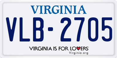 VA license plate VLB2705